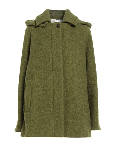 HEVÒ Coat Military green 95% Virgin Wool, 5% Polyamide