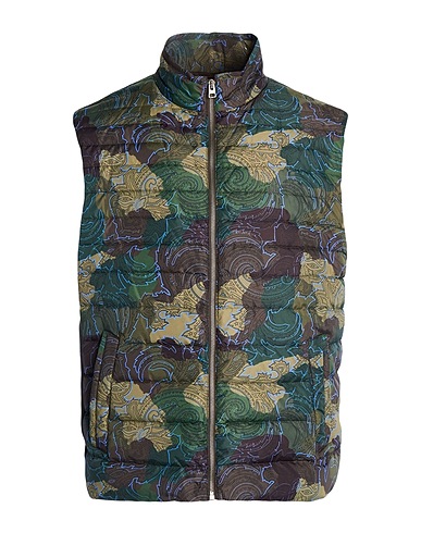 ETRO Gilet Dark green 100% Polyamide