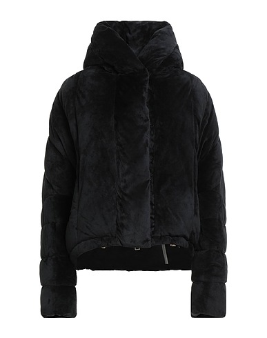 SOUVENIR Shell jacket PRIVÉE Black 95% Polyester, 5% Elastane
