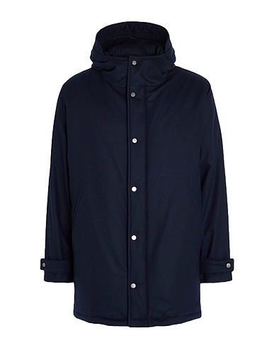 KITON Coat Midnight blue 50% Cashmere, 50% Polyamide, Polyester