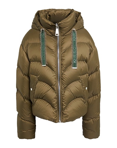 KHRISJOY Piumino Verde militare 100% Poliammide