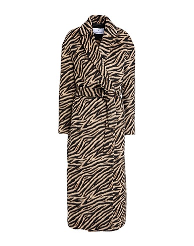 MANUEL RITZ Coat Black 46% Acrylic, 32% Polyester, 18% Wool, 4% Other Fibres