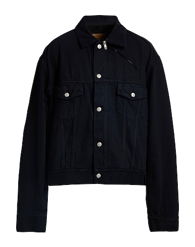 MM6 MAISON MARGIELA Denim jacket Black 65% Polyester, 35% Cotton