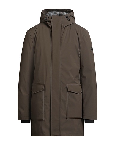 MANUEL RITZ Coat Military green 88% Polyester, 12% Elastane