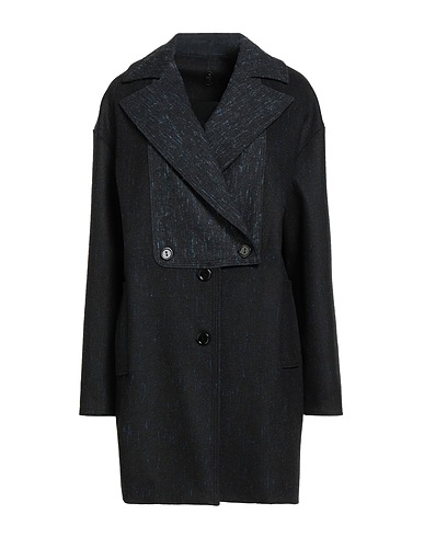 TRUSSARDI Coat Black 57% Acrylic, 16% Viscose, 12% Polyester, 8% Textile fibres, 7% Wool