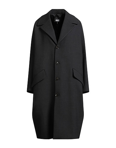 MM6 MAISON MARGIELA コート チャコール ポリエステル 54% / バージンウール 44% / ポリウレタン 2%