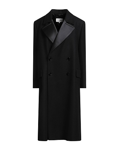 MM6 MAISON MARGIELA Coat Black 80% Wool, 20% Polyamide, Polyester