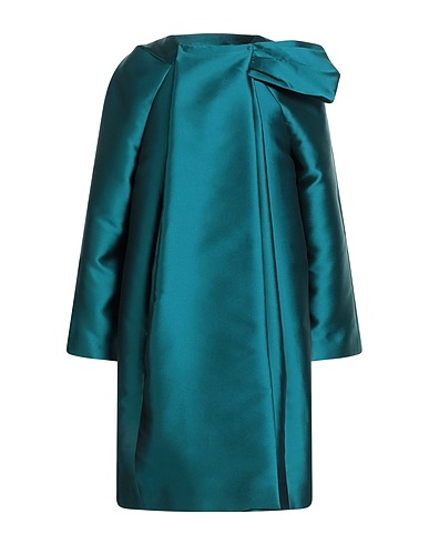 ALBERTA FERRETTI Full-length jacket VERDE PETROLIO 85% Polyester, 15% Silk
