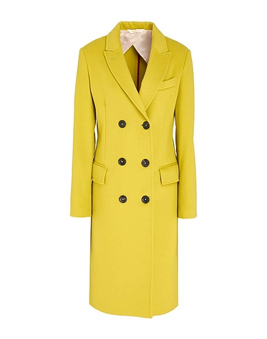 BOTTEGA MARTINESE Mantel Limettengrün 65% Wolle, 20% Polyamid, 10% Kaschmir, 5% Andere Fasern