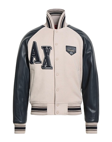 ARMANI EXCHANGE Giubbotto Beige 63% Poliestere, 31% Lana, 2% Viscosa, 2% Acrilico, 2% Poliammide