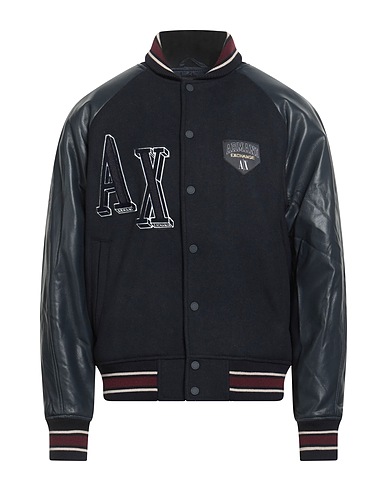 ARMANI EXCHANGE Giubbotto Blu navy 63% Poliestere, 31% Lana, 2% Viscosa, 2% Acrilico, 2% Poliammide