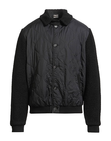 MASSIMO ALBA Shell jacket Black 55% Polyester, 32% Wool, 8% Polyamide, 5% Cotton