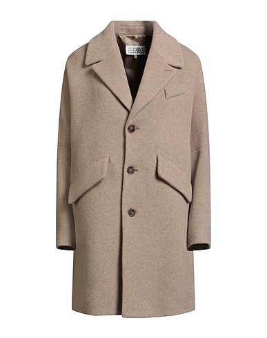 MM6 MAISON MARGIELA Coat Beige 50% Wool, 25% Acrylic, 20% Polyester, 5% Other Fibres