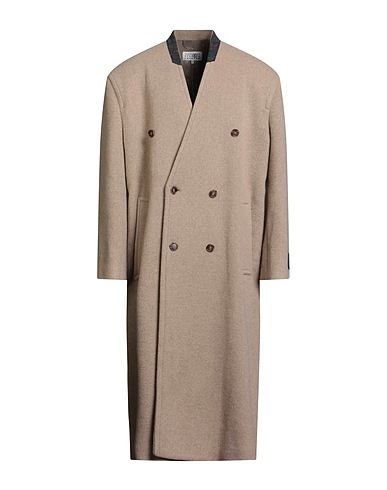 MM6 MAISON MARGIELA Coat Light brown 50% Wool, 25% Acrylic, 20% Polyester, 5% Other Fibres