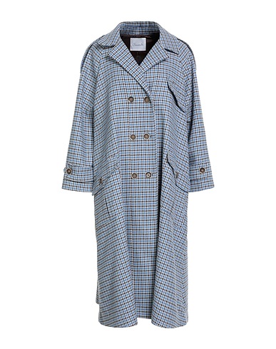 SOUVENIR Coat Light blue 65% Cotton, 30% Polyester, 5% Other Fibres