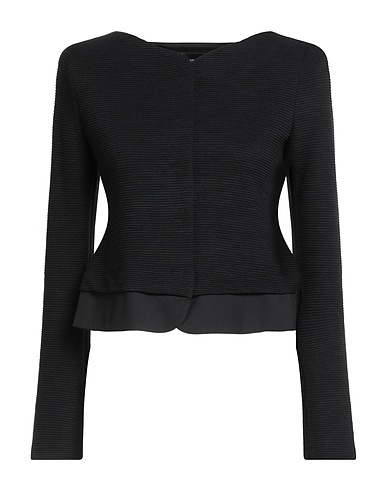 EMPORIO ARMANI Jacket Black 80% Polyester, 18% Viscose, 2% Elastane