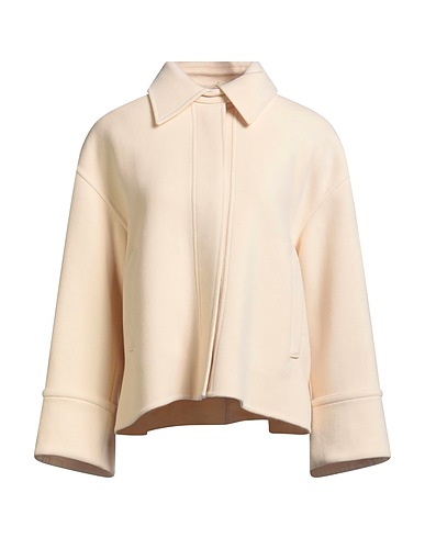 JIL SANDER Coat Cream 95% Viscose, 5% Elastane