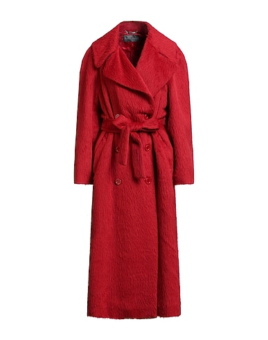 ALBERTA FERRETTI Coat Red 90% Alpaca wool, 10% Silk
