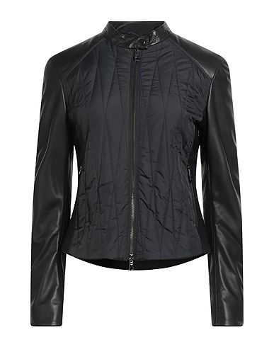 EMPORIO ARMANI Jacket Black 100% Lambskin, Polyamide