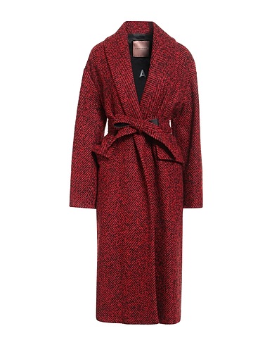 ERMANNO FIRENZE Coat Red 37% Acrylic, 29% Polyester, 20% Wool, 12% Alpaca wool, 2% Other Fibres