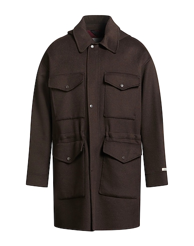 PALTÒ Coat Dark brown 80% Wool, 20% Nylon
