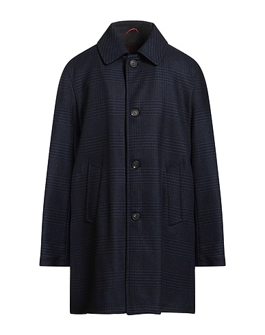 PALTÒ Cappotto Blu navy 100% Lana Vergine, Poliestere