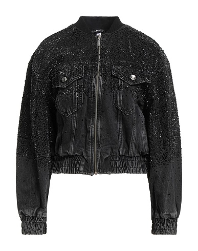 LIU •JO Denim jacket BETTER DENIM Black 100% Organic cotton