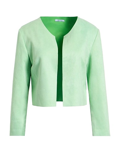 BRIZZI Jacket Light green 92% Polyester, 8% Elastane