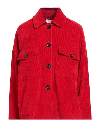 CIRCOLO 1901 Solid colour shirts & blouses Red 80% Cotton, 20% Polyester