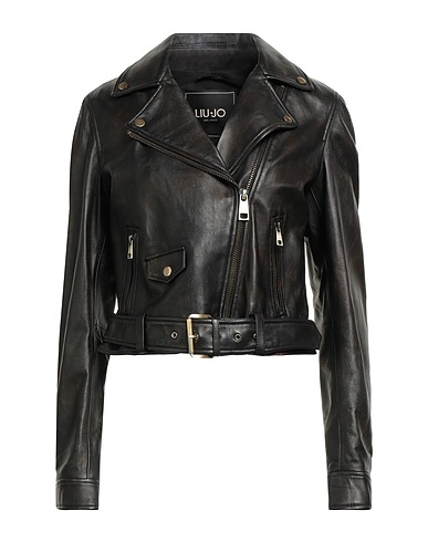 LIU •JO Biker jacket Black 100% Lambskin