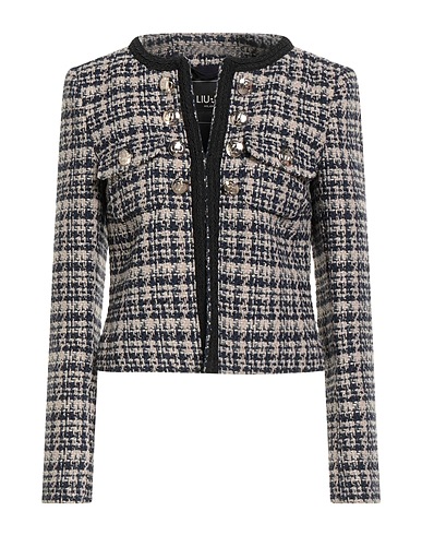 LIU •JO Jacket Navy blue 91% Polyester, 8% Acrylic, 1% Metallic Polyester