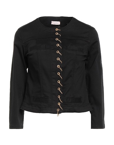 LIU •JO Jacket Black 97% Cotton, 3% Elastane