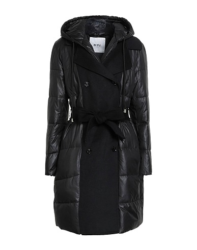 B.YU Shell jacket Black 50% Polyester, 50% Wool