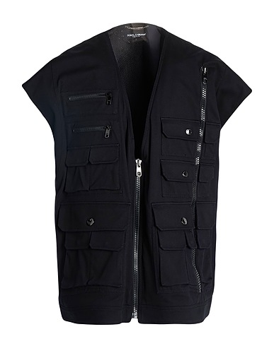 DOLCE&GABBANA Μπουφάν Μαύρο 97% Βαμβάκι, 3% Ελαστάνη