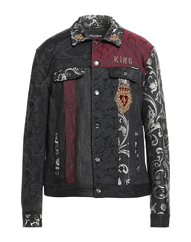 DOLCE&GABBANA Jacket Black 47% Polyester, 30% Cotton, 12% Acetate, 8% Viscose, 3% Elastane