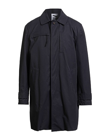 DRM DESIGN RESEARCH MANUFACTURE Full-length jacket Navy blue 64% Cotton, 36% Polyamide