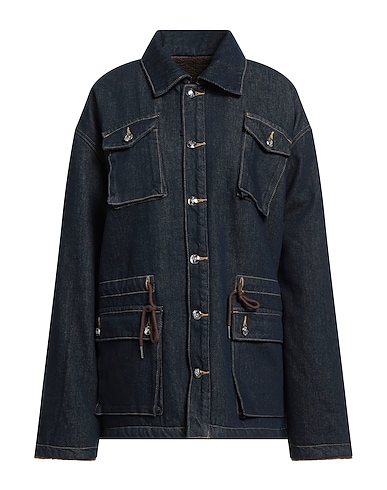 LIUREGALI Denim jacket Blue 85% Cotton, 15% Polyester