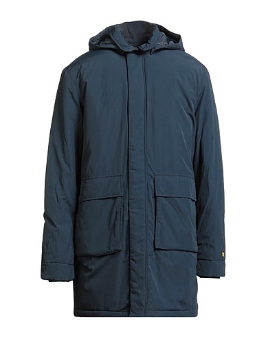 LYLE & SCOTT Coat Navy blue 100% Nylon, Polyester, Elastane