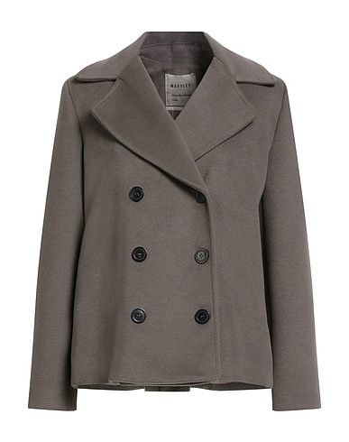 MARYLEY Coat Taupe 92% Polyester, 8% Viscose