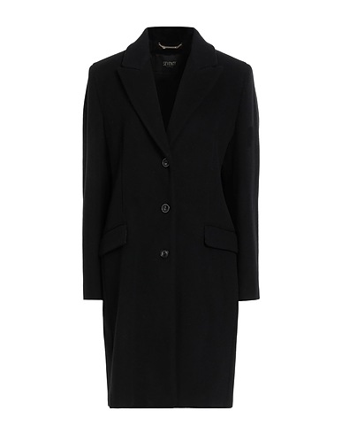 SEVENTY VENEZIA Coat Black 80% Virgin Wool, 20% Cashmere, Viscose