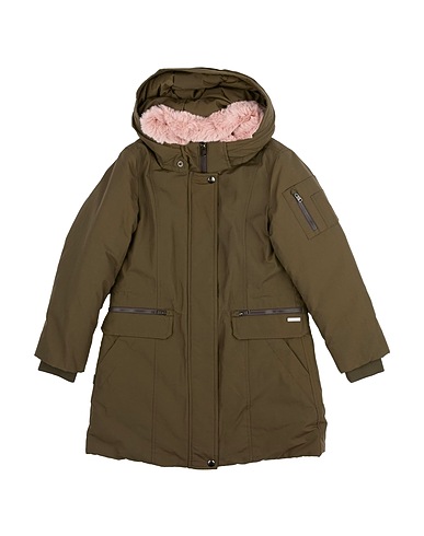 WOOLRICH Shell jacket Military green 60% Cotton, 40% Polyamide