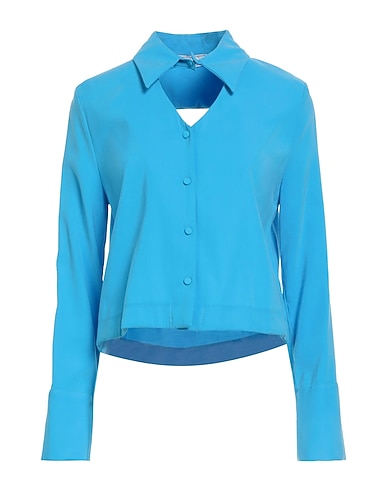 JIJIL Solid color shirts & blouses Azure 80% Viscose, 20% Polyester