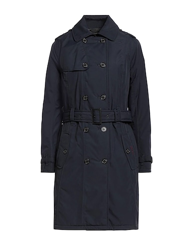 BARBOUR Coat WINTER TARTAN Navy blue Polyester, Polyurethane
