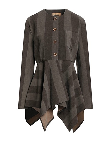 UMA WANG Jacket Khaki 84% Virgin Wool, 13% Polyamide, 3% Elastane