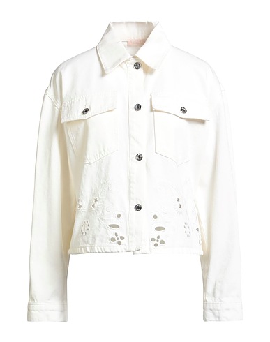 LIU •JO Denim jacket White 100% Cotton