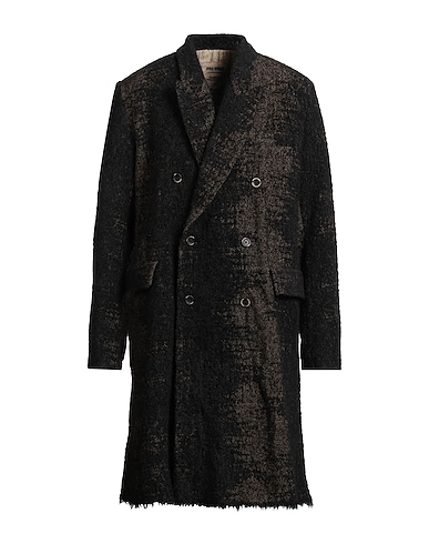 UMA WANG Coat Black 65% Virgin Wool, 13% Alpaca wool, 13% Mohair wool, 9% Polyamide