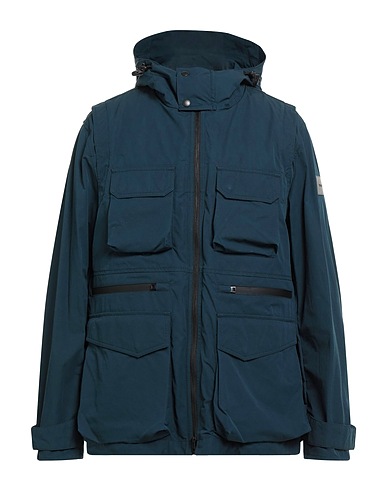 WOOLRICH Jacket Navy blue 60% Wool, 35% Polyester, 5% Polyamide