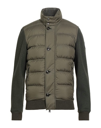WOOLRICH Shell jacket Military green 60% Wool, 40% Polyamide, Polyester