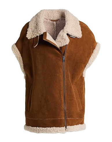 ENES Teddy Coat Camel Leather, Shearling