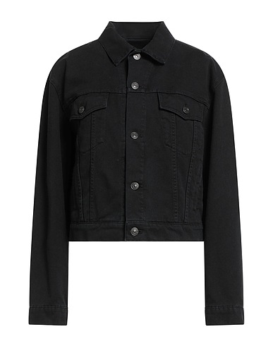 BALENCIAGA Denim jacket Black 65% Polyester, 35% Cotton